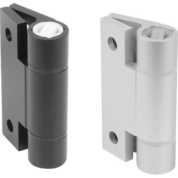Spring Hinge Spring Closed A=55, B=67, Aluminum Black